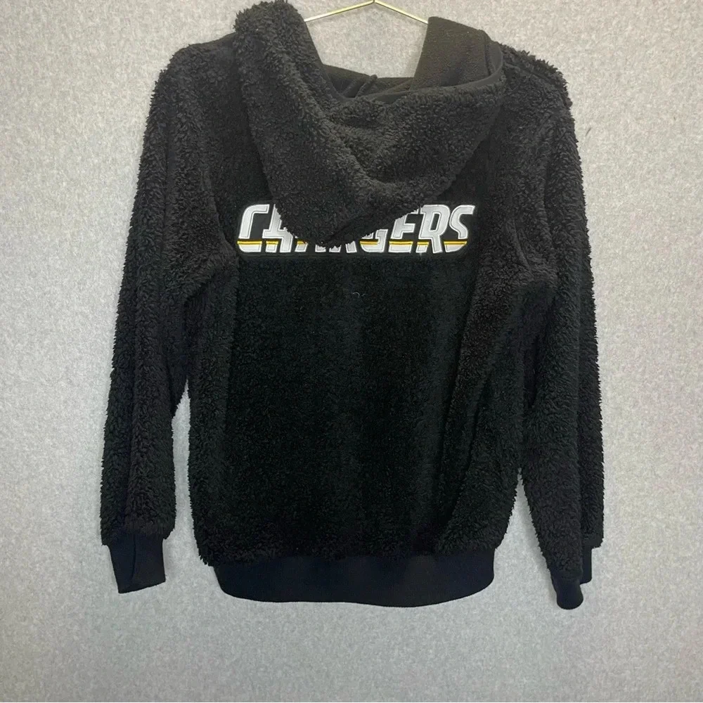 NFL Pro Line LA Chargers Black Fleece Full Zip Hooded Jacket